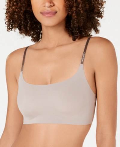 Shop Calvin Klein Invisibles Comfort Lightly Lined Retro Bralette Qf4783 In Josephine