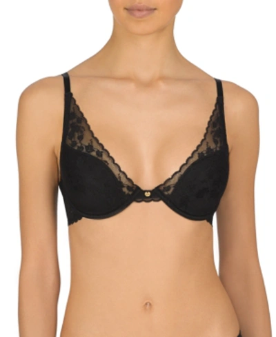 Natori Cherry Blossom Convertible Contour Underwire Bra 721191 In Black