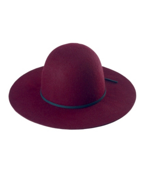 burgundy floppy hat
