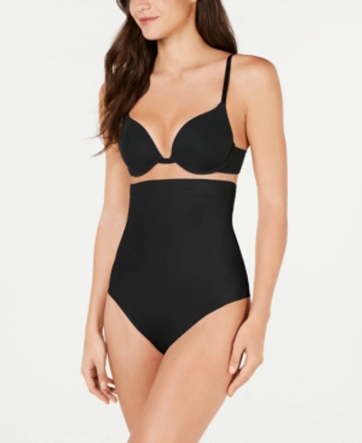Shop Spanx Suit Your Fancy High-waisted Thong In Very Black