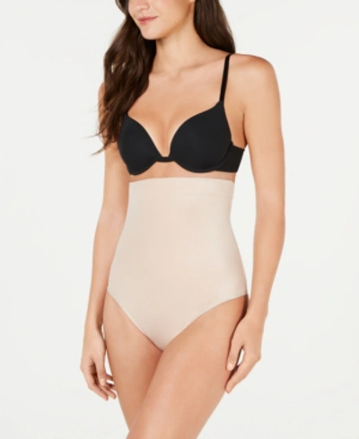 Shop Spanx Suit Your Fancy High-waisted Thong In Champagne Beige
