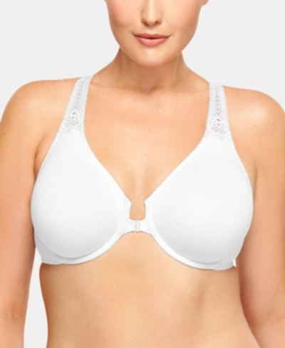 Shop Wacoal Women's Soft Embrace Lace Detail Front-close Bra 851311 In White