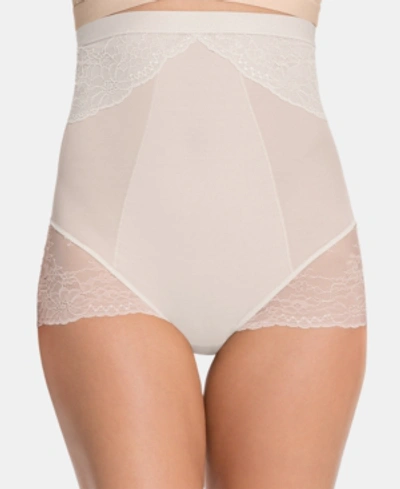 Shop Spanx Women's Spotlight On Lace High-waisted Brief 10121r In Clean White