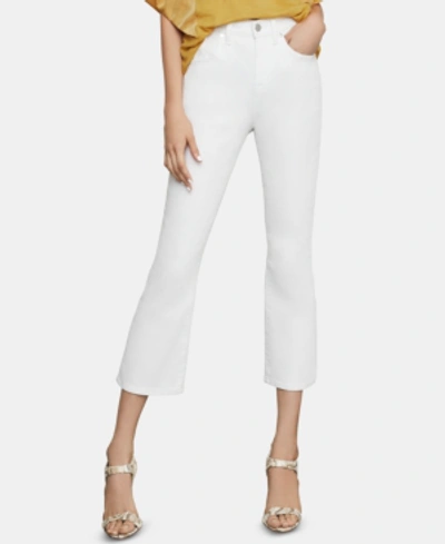 Shop Bcbgmaxazria Cropped Bootcut Jeans In Optic White