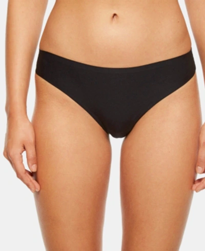 Shop Chantelle Women's Soft Stretch One Size Seamless Thong Underwear 2649, Online Only In Black