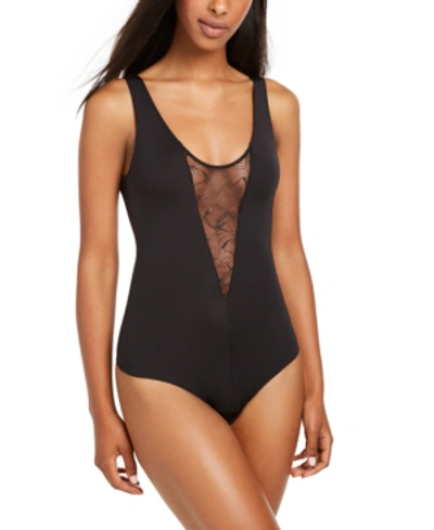 Shop Vince Camuto Women's Lydia Thong Bodysuit Lingerie, Online Only In Black
