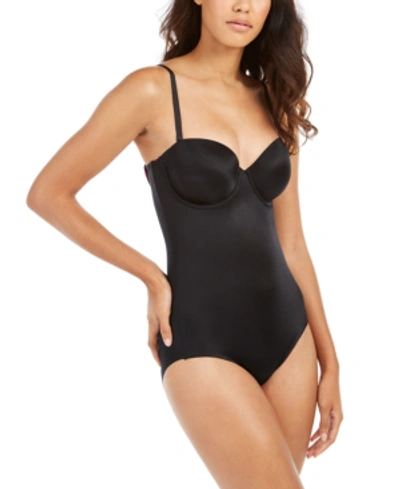 Shop Spanx Women's Suit Your Fancy Strapless Cupped Panty Bodysuit 10205r In Very Black