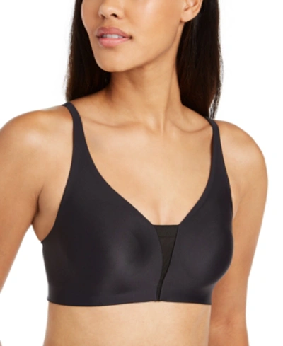 Shop Calvin Klein Women's Invisibles Wirefree Unlined Bralette Qf5380 In Black
