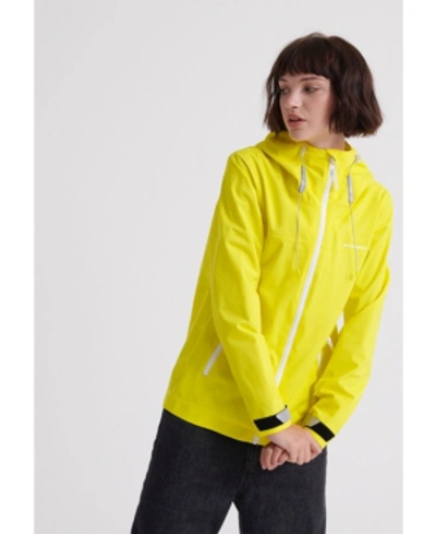 Shop Superdry Harpa Waterproof Jacket In Yellow