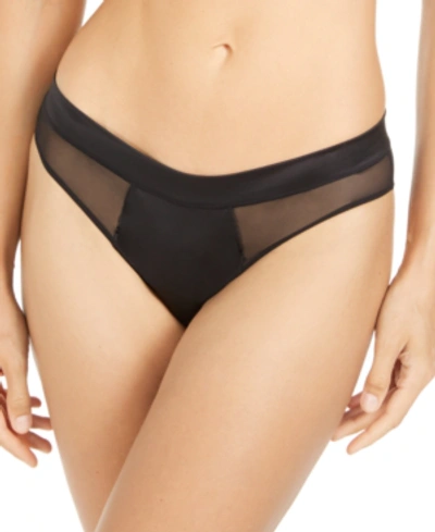Shop Dkny Satin Bikini Underwear Dk4516 In Black