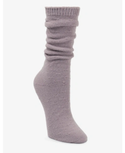 Shop Donna Karan Super Soft Slouch Pointelle Boot Sock In Hazy