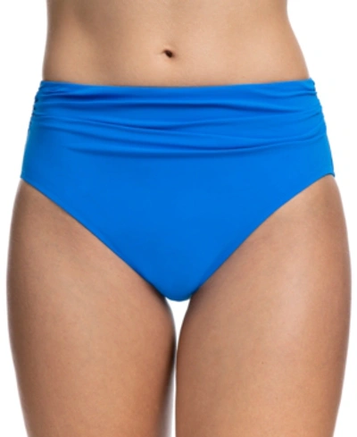 Shop Profile By Gottex Tutti Frutti Ruched Bikini Bottoms Women's Swimsuit In Royal