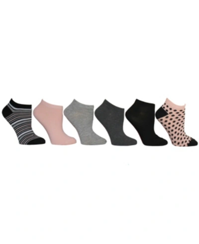 Shop Betsey Johnson Ladies Low Cut Socks, Pack Of 6 In Multi