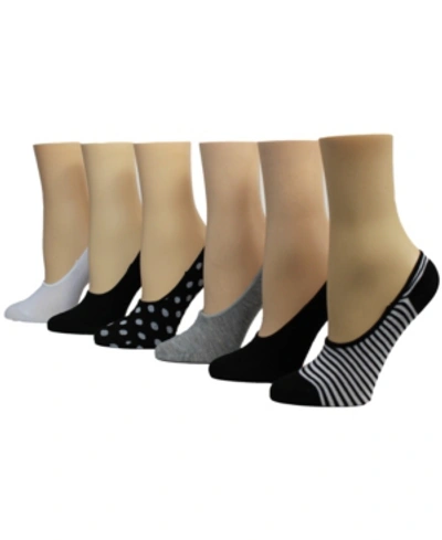 Shop Betsey Johnson Ladies Foot Liner Socks, Pack Of 6 In Multi