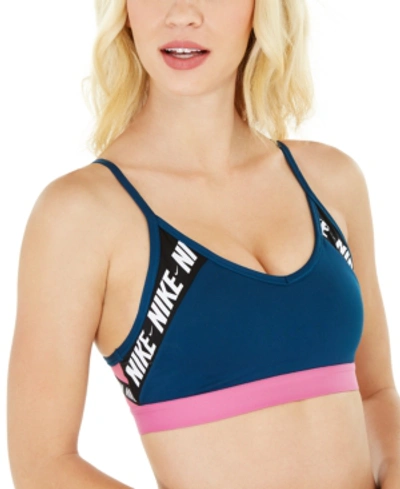 Shop Nike Women's Indy Low-back Light-support Sports Bra In Valerian Blue