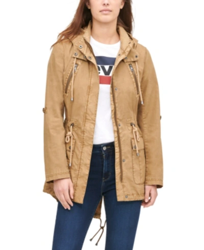 Levi's canvas hooded midweight parka deals