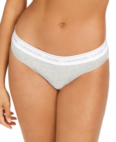 Shop Calvin Klein Ck One Cotton Bikini Underwear Qf5735 In Grey Heather