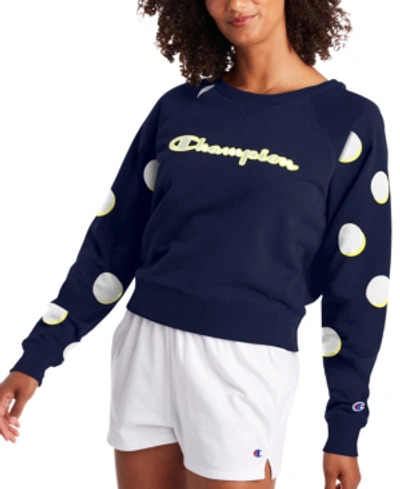 Shop Champion Women's Campus Sweatshirt In Dropshadow Dot/athletic Navy