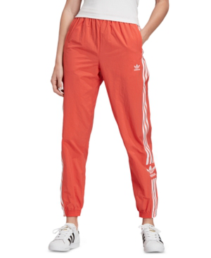 adidas 3 stripe red track pants