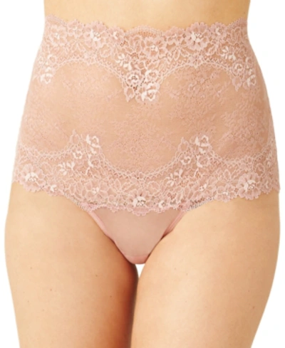 Shop Wacoal Women's Level Up Lace High-waist Thong Underwear 844369 In Roebuck
