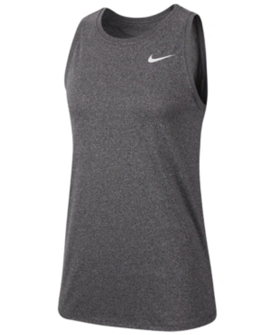 Shop Nike Women's Dri-fit Training Tank Top In Black/htr/white