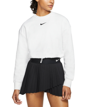 cropped white nike hoodie