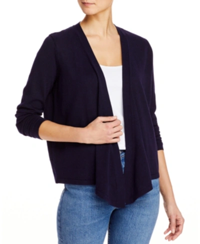 Shop Vince Camuto Draped Cropped Cardigan In Rich Black