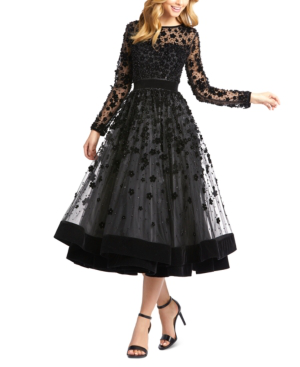 mac duggal velvet dress