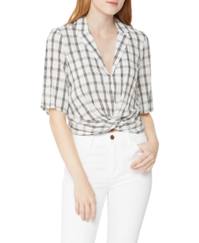 Shop Bcbgeneration Cropped Twist Front Top In Off White