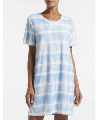 Shop Hue Women's Tie Dye Sleepshirt Nightgown In Bella Blue