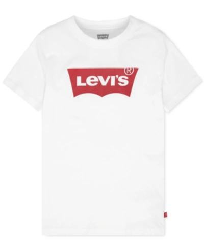 Shop Levi's Little Boys House Mark Short Sleeve Logo T-shirt In White