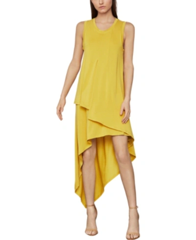 Shop Bcbgmaxazria High-low Tank Dress In Ceylon Yellow