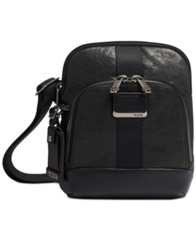 Shop Tumi Men's Alpha Bravo Barksdale Crossbody Bag In Black Leather