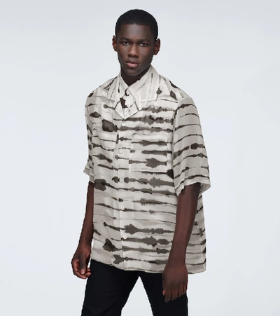 Shop Burberry Short-sleeved Tie-dye Shirt In Multicoloured