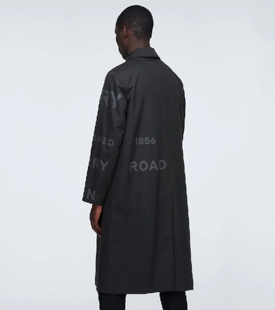 Shop Burberry Contrast Horseferry Logo Car Coat In Black