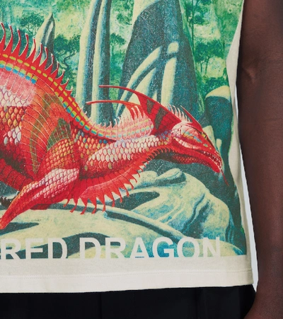 Shop Valentino Red Dragon Cotton T-shirt In Multicoloured