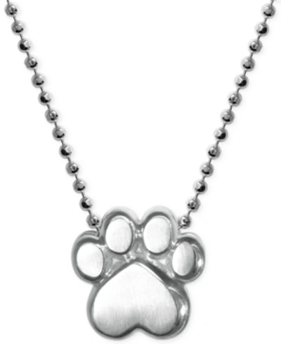 Shop Alex Woo Little Activists By  Paw Pendant Necklace In Sterling Silver