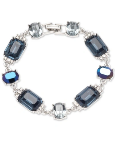 Shop Givenchy Pave & Stone Flex Bracelet In Blue