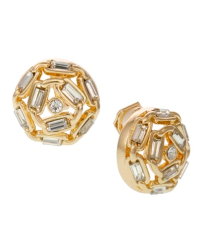 Shop Laundry By Shelli Segal Button Clip Earrings In Gold