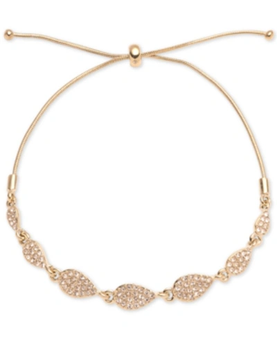 Shop Givenchy Pave Pear-shape Slider Bracelet In Gold