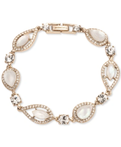 Shop Givenchy Crystal & Stone Flex Bracelet In White
