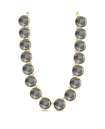 Shop Kensie Charcoal Circle Stone Necklace
