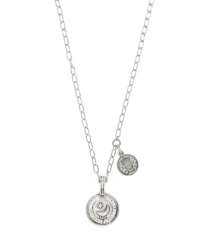 Shop Ettika Simplicity Coin Chain Women's Necklace In Silver