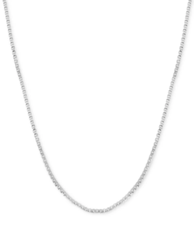 Shop Essentials Silver Plated Box Link 18" Chain Necklace