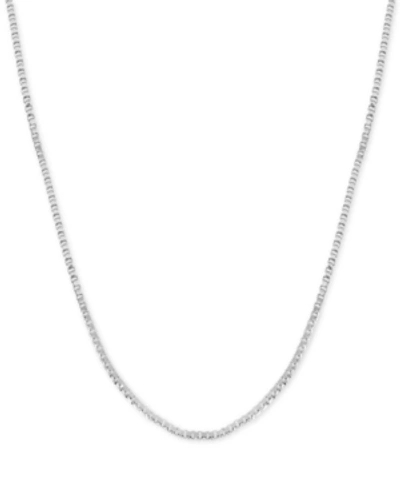 Shop Essentials Silver Plated Box Link 24" Chain Necklace