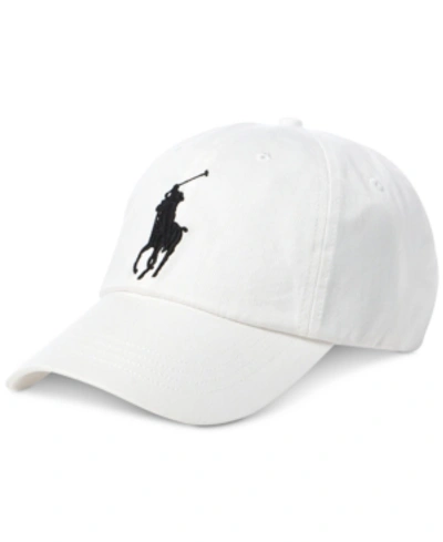 Polo Ralph Lauren Script Icon Logo Twill Baseball Cap In White