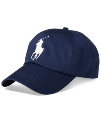 Shop Polo Ralph Lauren Men's Big Pony Chino Sports Hat In Newport Navy