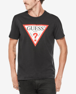 Diplomatiske spørgsmål Forhandle Flock Guess Men's Classic Logo T-shirt In Black | ModeSens