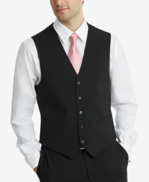 Tommy Hilfiger Men's Modern-fit Th Flex Stretch Suit Vest In Black |  ModeSens