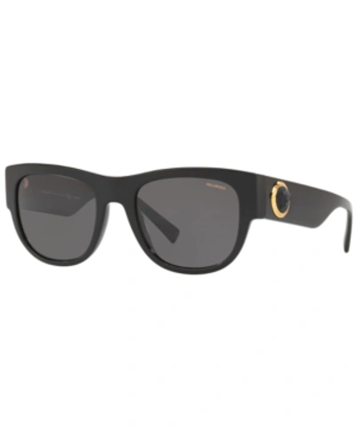 Shop Versace Sunglasses, Ve4359 55 In Black / Polar Grey